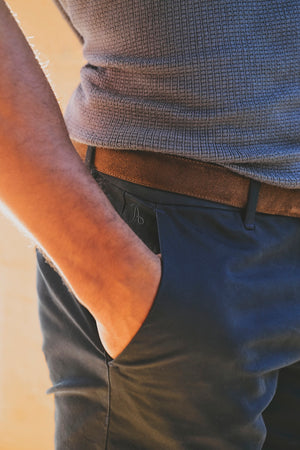 Athletic Fit Stretch Chino Shorts 5" in Navy - TAILORED ATHLETE - USA