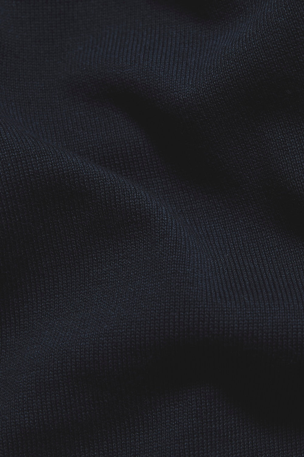 Pure Cotton Knitted Open Collar Polo Shirt in Navy - TAILORED ATHLETE - USA