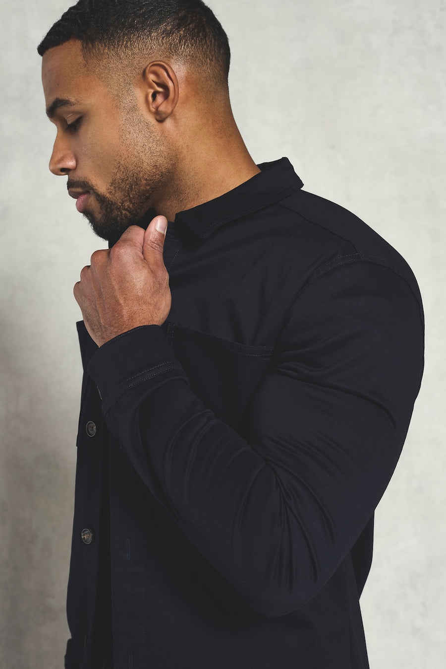 Cotton Rich Overshirt in Navy - TAILORED ATHLETE - USA