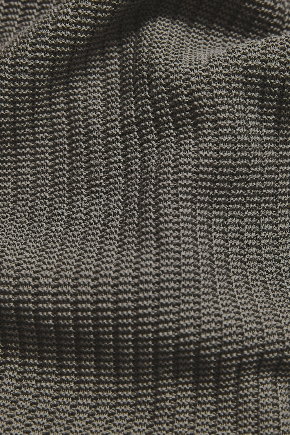 Cotton Textured Knitted Open Collar Polo Shirt in Mole - TAILORED ATHLETE - USA