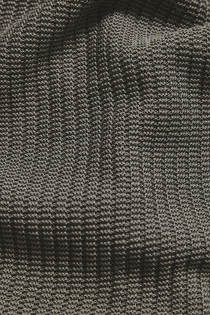 Cotton Textured Knitted Open Collar Polo Shirt in Mole - TAILORED ATHLETE - USA