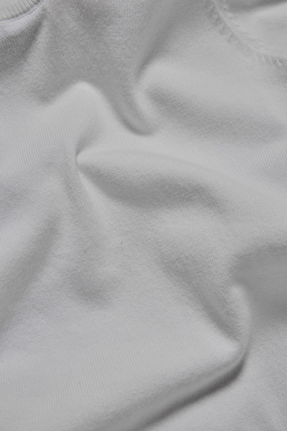 Cotton Blend Roll Neck Sweater in Winter White - TAILORED ATHLETE - USA