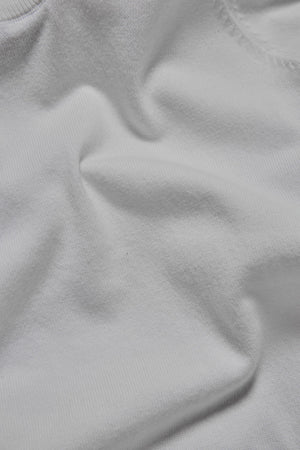 Cotton Blend Roll Neck Sweater in Winter White - TAILORED ATHLETE - USA