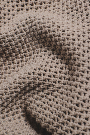 Crochet Knitted Shirt in Neutral - TAILORED ATHLETE - USA