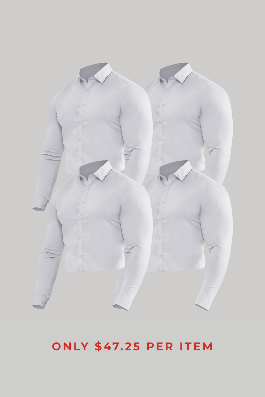Athletic Fit Dress Shirt 4-Pack - TAILORED ATHLETE - USA