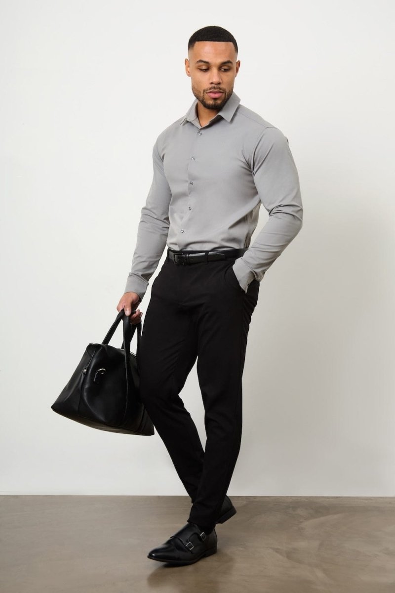 Athletic Fit Dress Shirt in Grey - TAILORED ATHLETE - USA