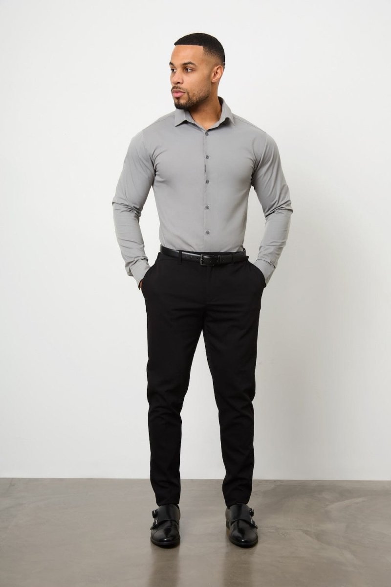 Athletic Fit Dress Shirt in Grey - TAILORED ATHLETE - USA