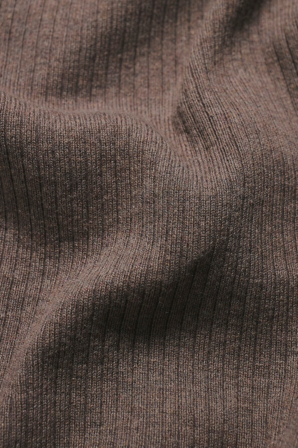 Soft Knitted Ribbed T-Shirt in Wheat