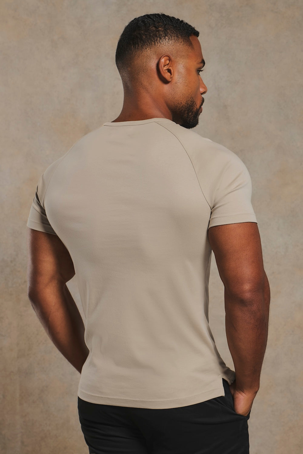 Mercerised Cotton T-Shirt in Stone