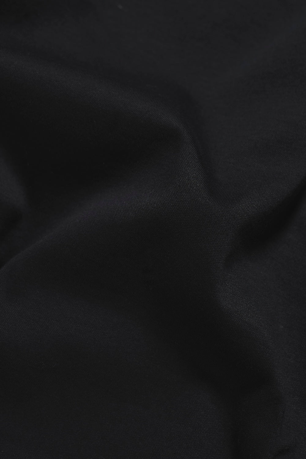 Mercerised Cotton T-Shirt in Black