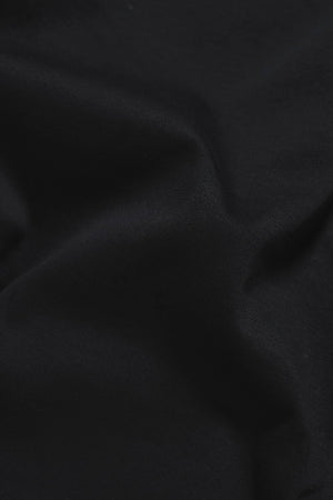 Mercerised Cotton T-Shirt in Black