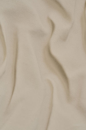 Open Collar Knitted Polo Shirt in Winter White