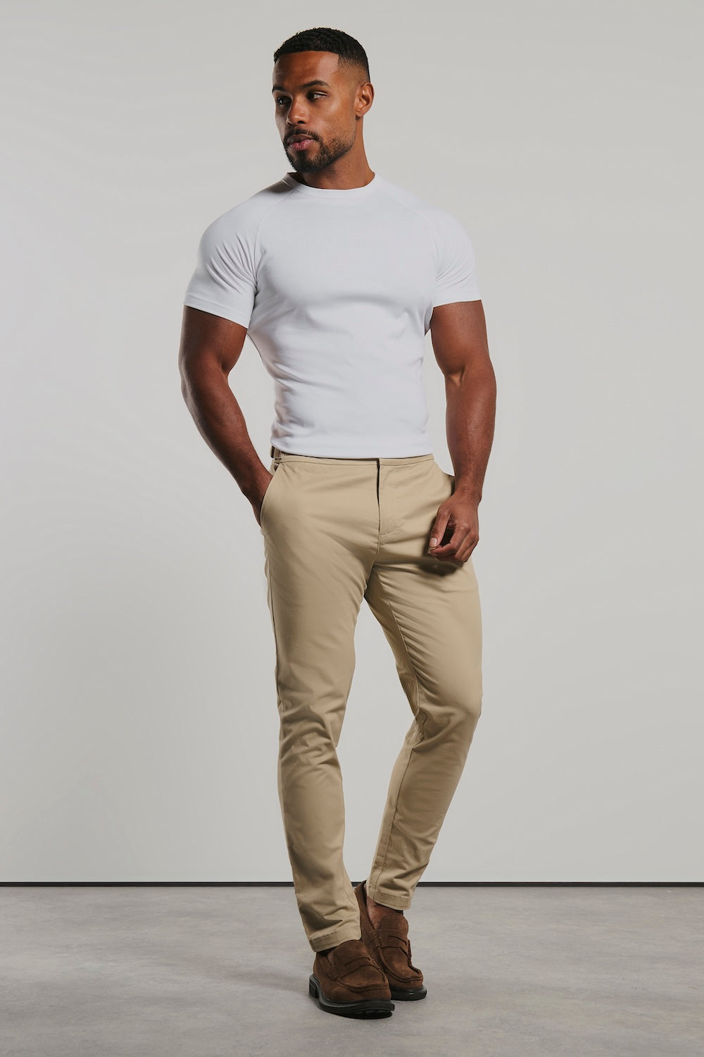 Mercerised Cotton T-Shirt in White