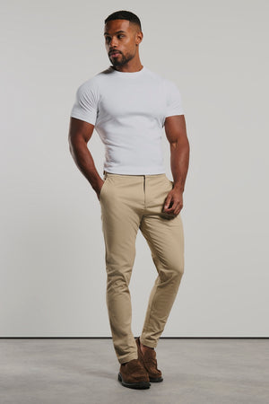 Mercerised Cotton T-Shirt in White
