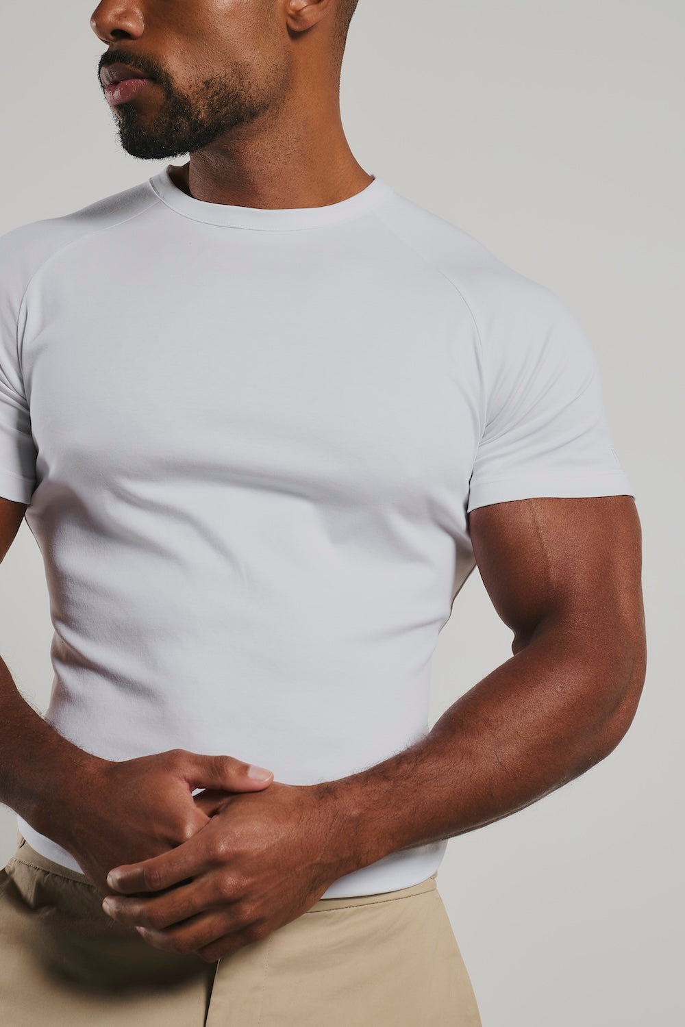 Mercerised Cotton T-Shirt in White