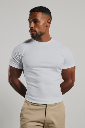 Mercerised Cotton T-Shirt in White