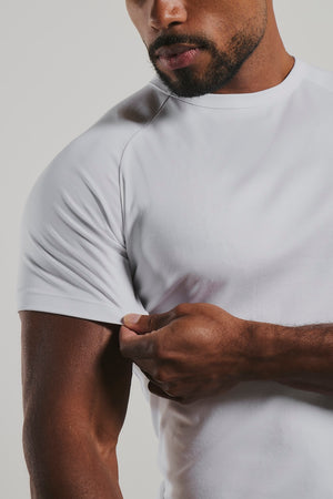 Mercerised Cotton T-Shirt in White