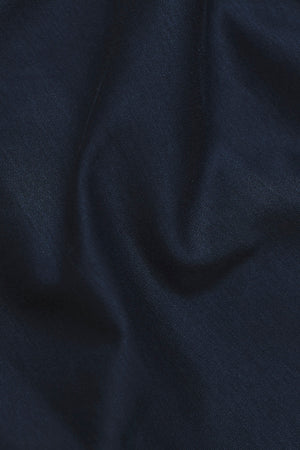 Mercerised Cotton T-Shirt in Navy