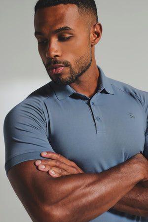 Athletic Fit Polo Shirt in Slate Blue - TAILORED ATHLETE - USA