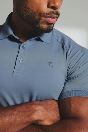 Athletic Fit Polo Shirt in Slate Blue - TAILORED ATHLETE - USA