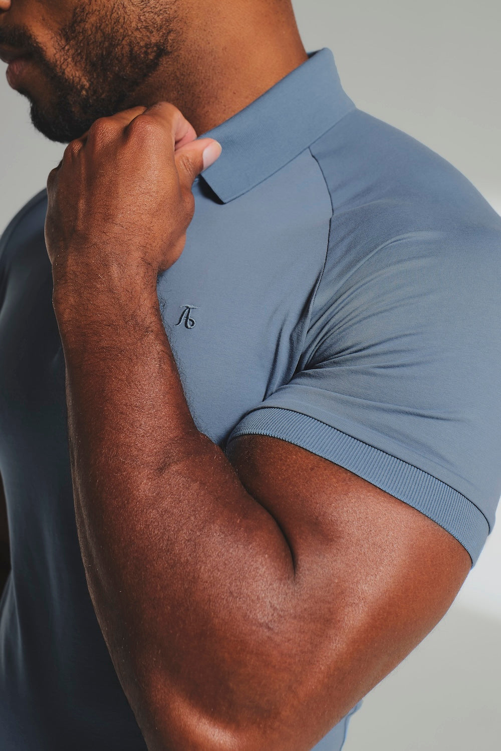 Athletic Fit Polo Shirt in Slate Blue - TAILORED ATHLETE - USA