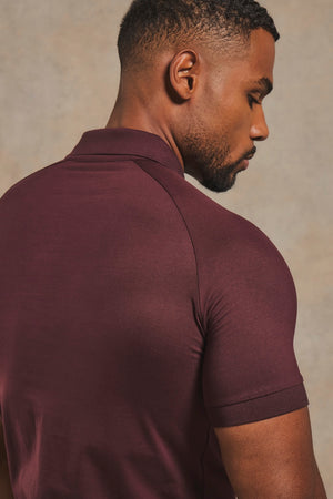 Athletic Fit Polo Shirt in Bordeaux