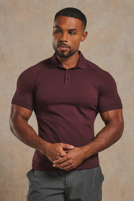 Athletic Fit Polo Shirt in Bordeaux