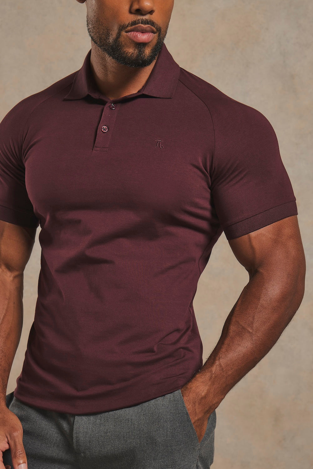 Athletic Fit Polo Shirt in Bordeaux