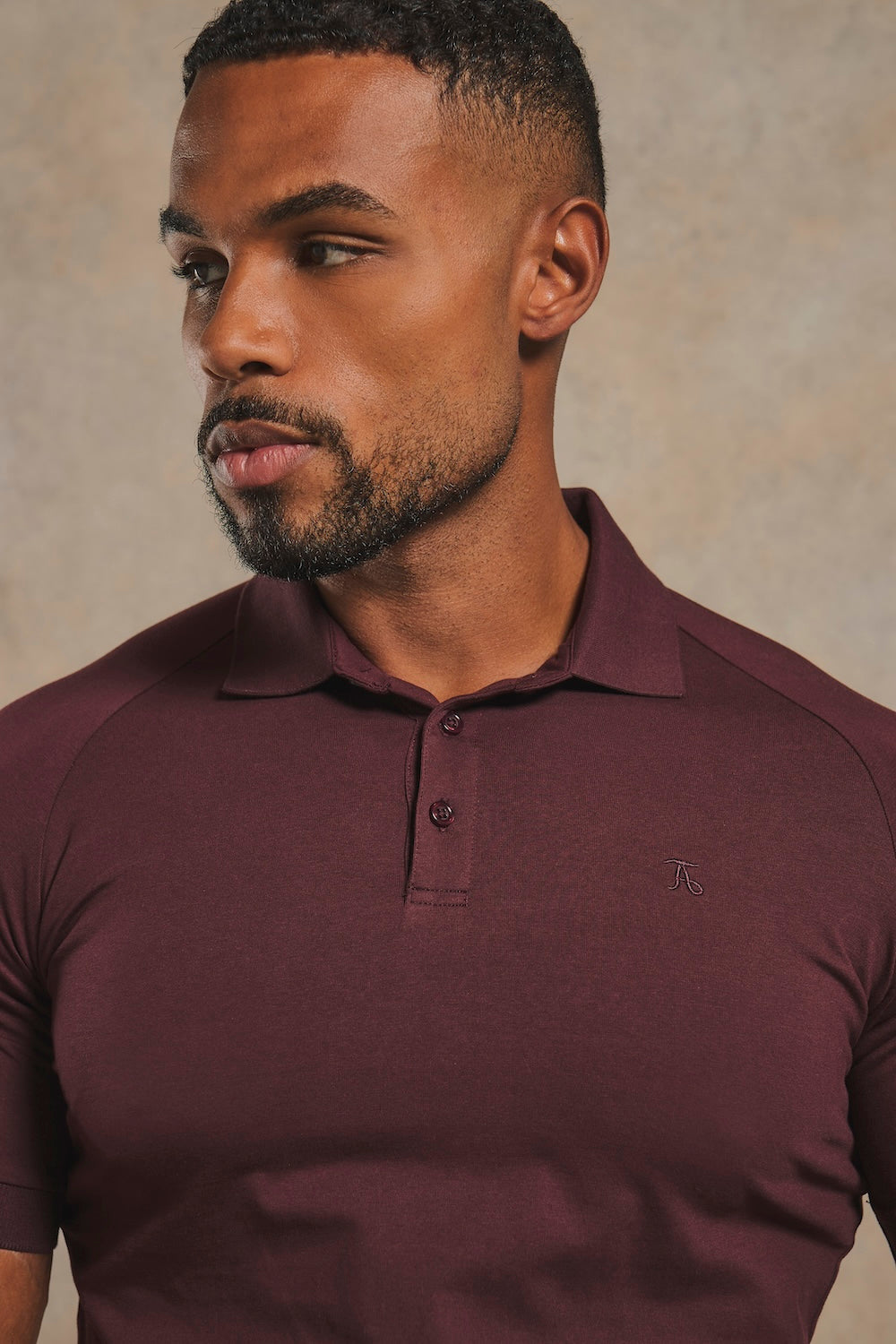 Athletic Fit Polo Shirt in Bordeaux