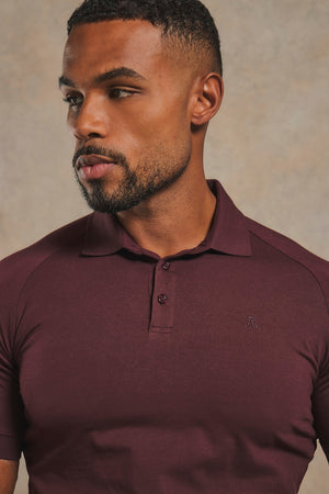 Athletic Fit Polo Shirt in Bordeaux