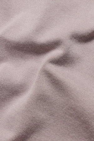 Fine Gauge Knitted T-Shirt in Dusky Pink