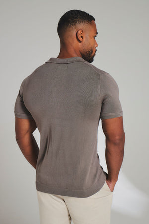 Knitted Shirt in Mocha