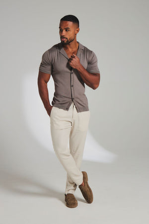 Knitted Shirt in Mocha