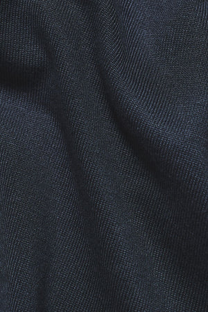 Contrast Tipped Knitted T-Shirt in Steel Blue and Grey
