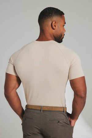 Athletic Fit T-Shirt in Pale Neutral