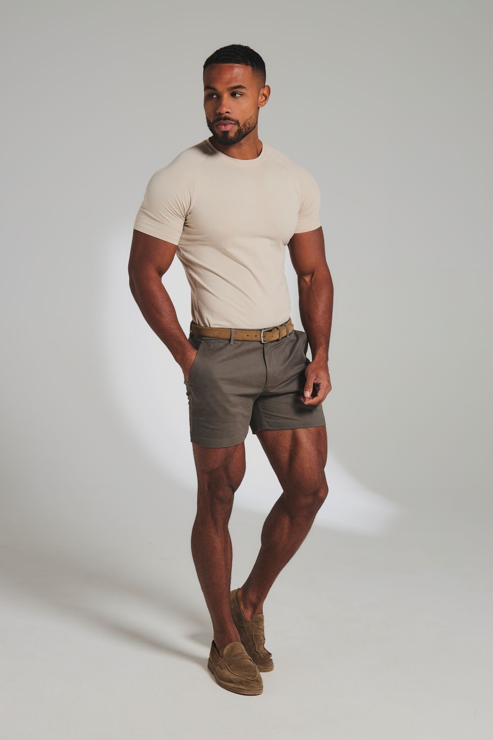 Athletic Fit T-Shirt in Pale Neutral