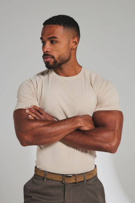 Athletic Fit T-Shirt in Pale Neutral