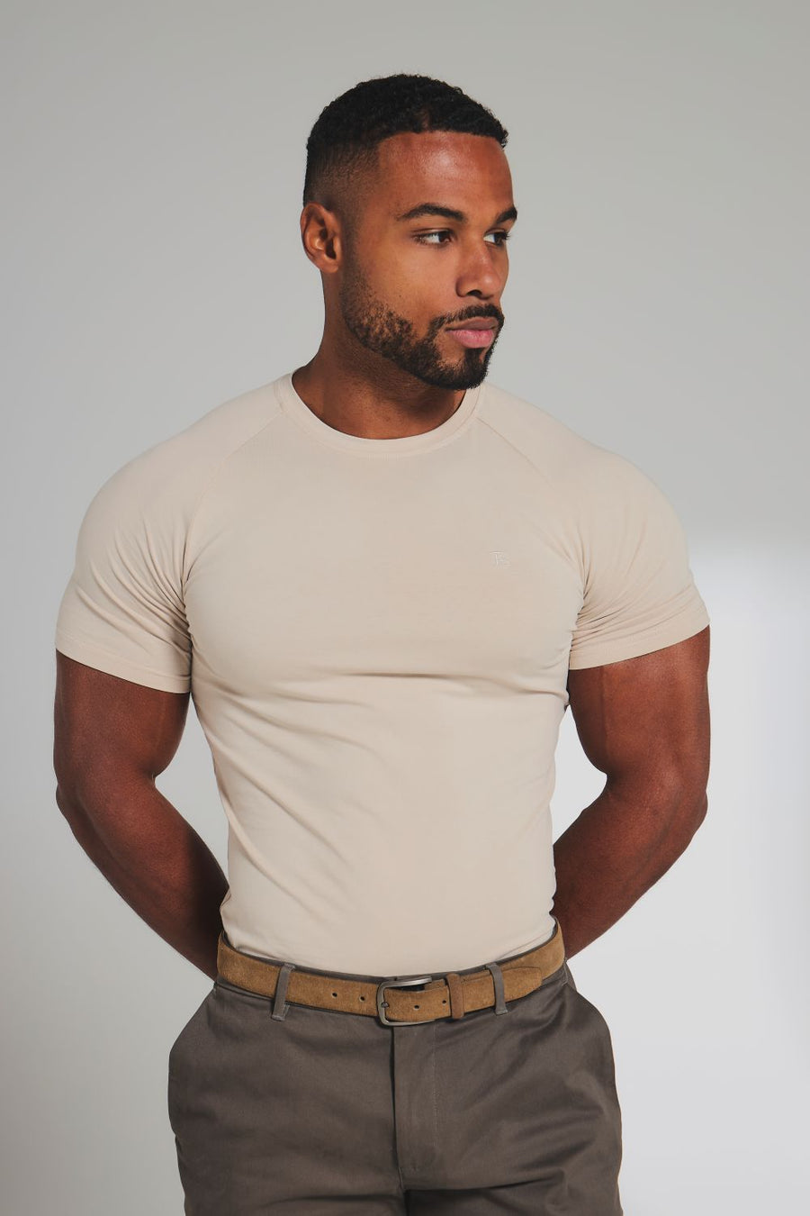 Athletic Fit T-Shirt in Pale Neutral