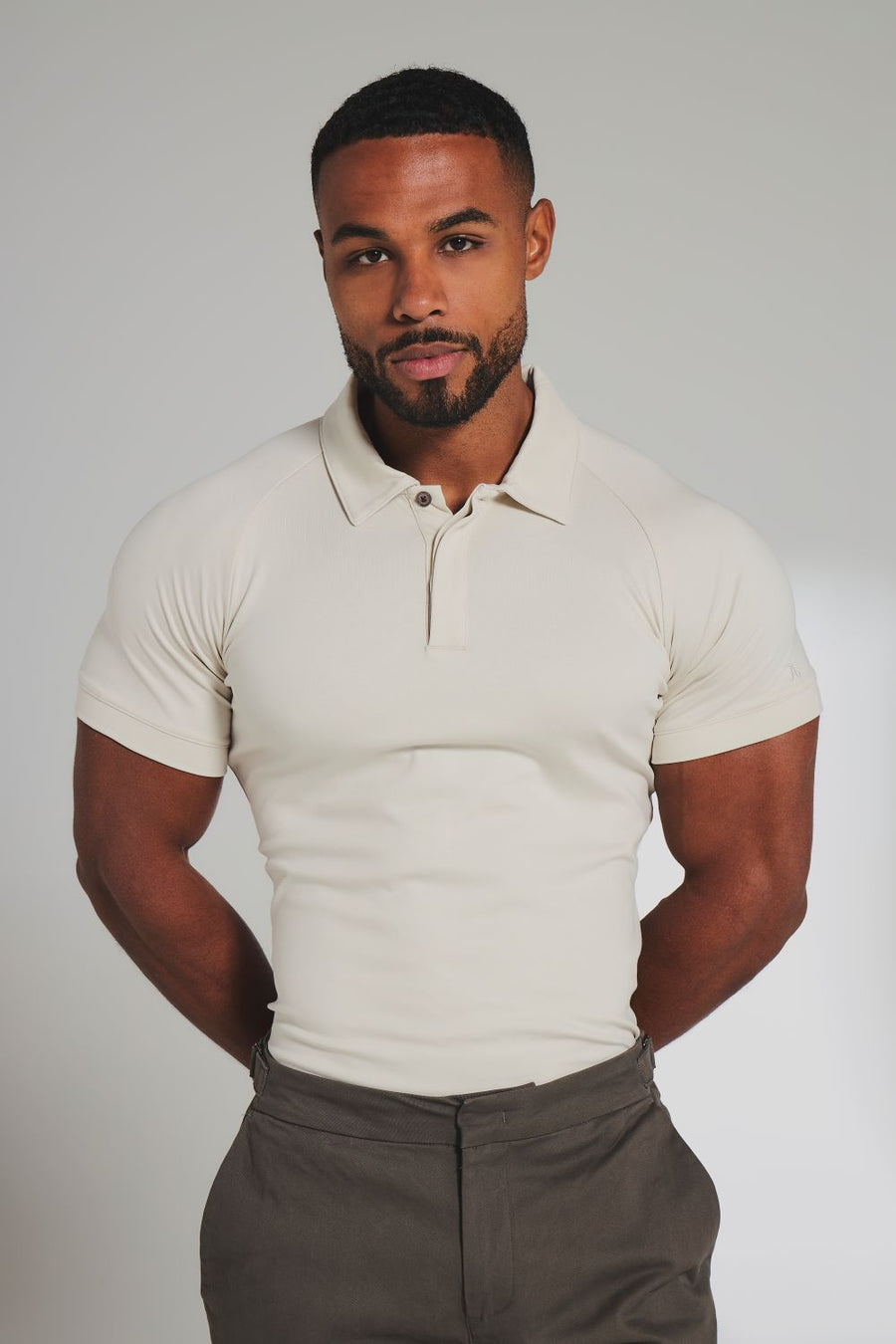Luxe Smart Polo Shirt in Chalk