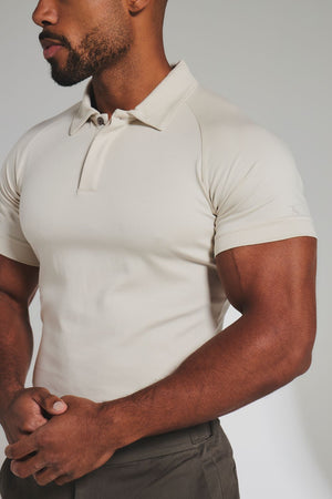 Luxe Smart Polo Shirt in Chalk