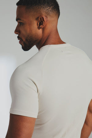 Textured Jersey T-Shirt in Alabaster