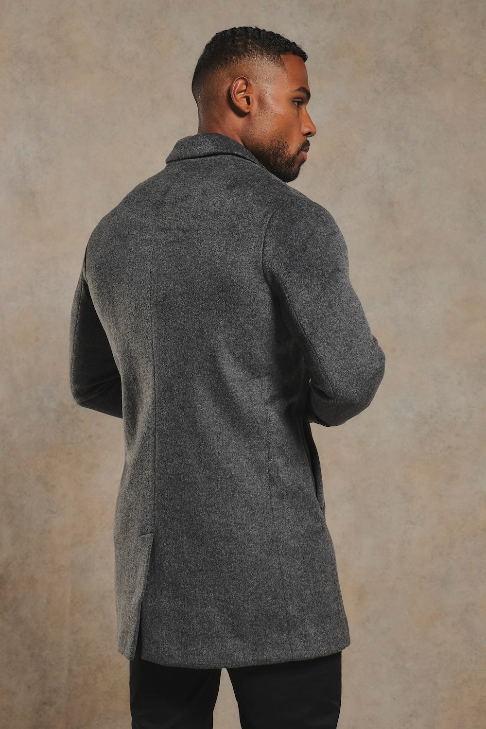 Single Breasted Overcoat in Grey