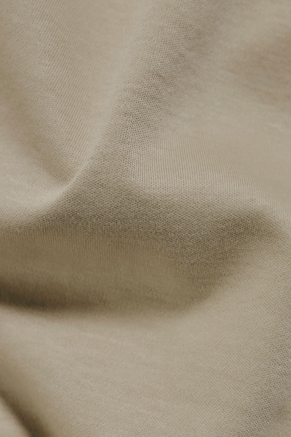 Mercerised Cotton Tipped Zip Neck Polo Shirt in Stone and White