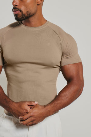 Athletic Fit T-Shirt in Mushroom