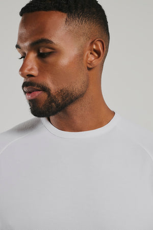Textured Jersey T-Shirt in White