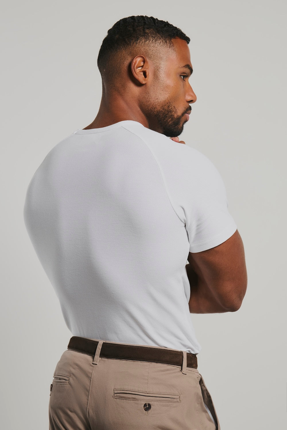 Textured Jersey T-Shirt in White