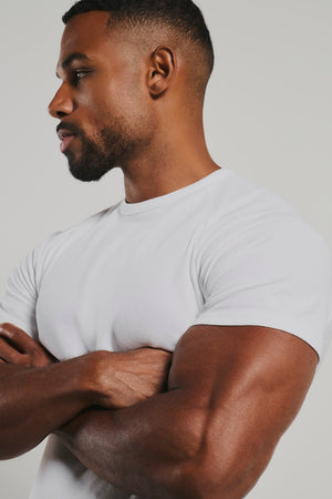 Textured Jersey T-Shirt in White