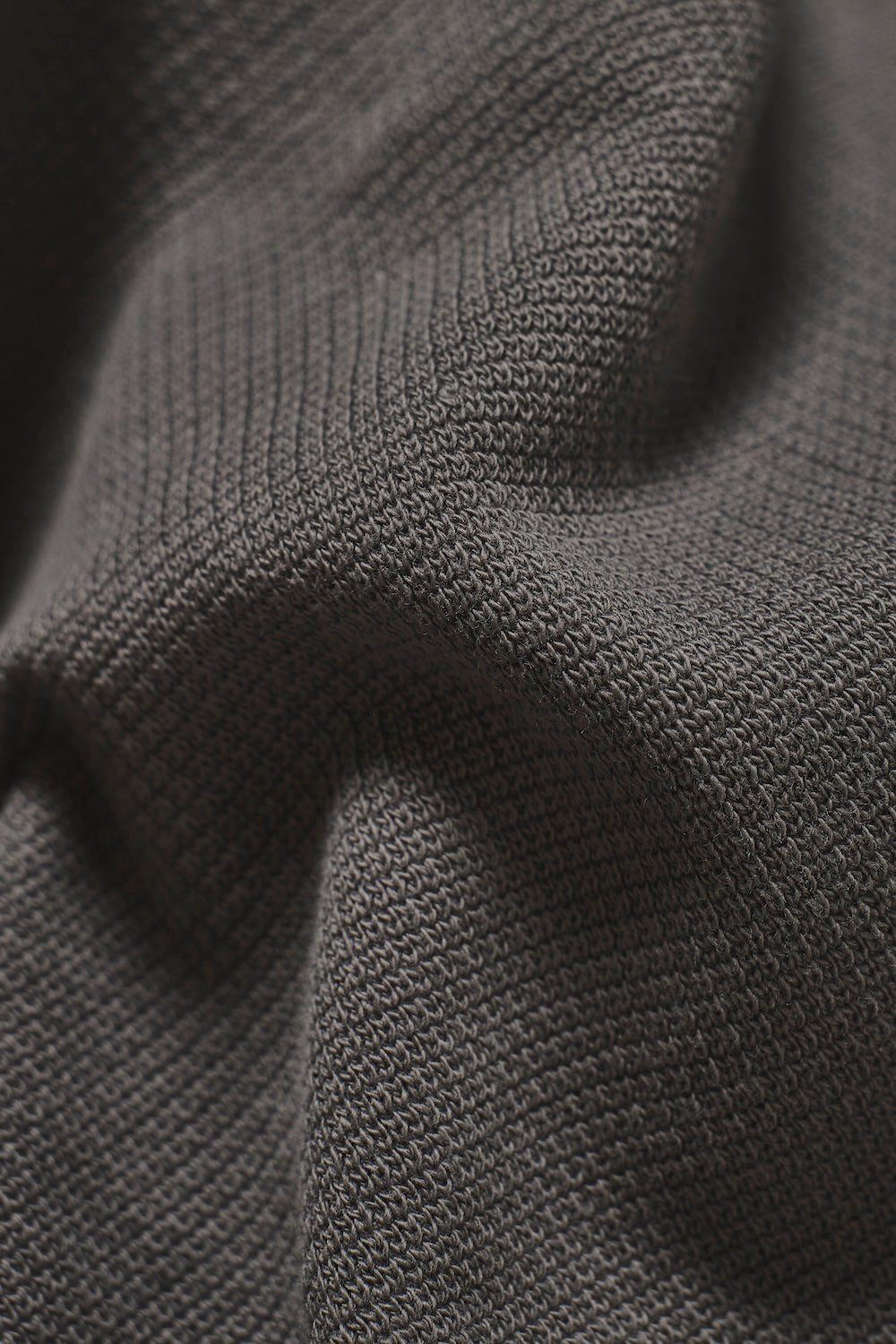 Heavy Weight Textured Crew Neck in Smoky Grey