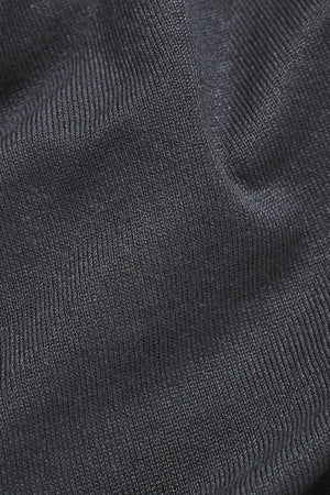 Open Collar Knitted Polo Shirt in Slate Blue