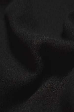 Single Breasted Overcoat with Removable Mock Gilet in Black